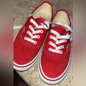 Vans Vibrant Classic Red Lace-Up Sneakers
